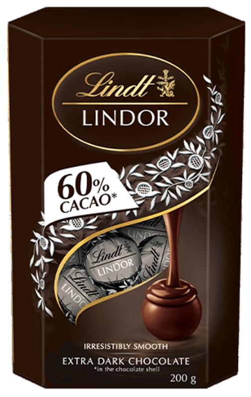 【Lindt 瑞士蓮】Lindor夾餡60%黑巧克力 200g(3入組)